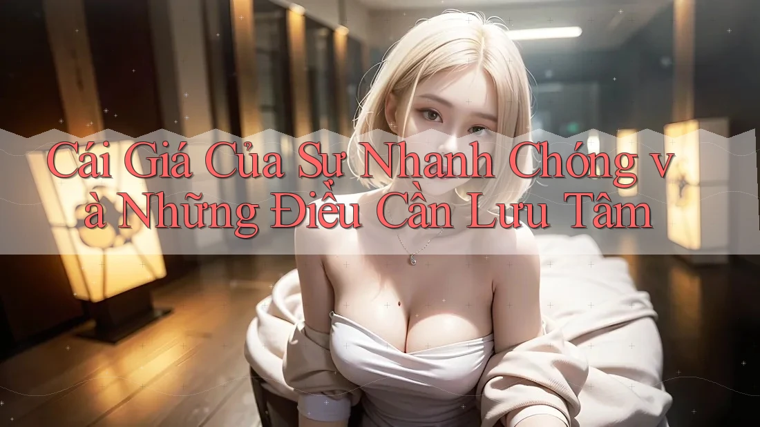 Cái Giá Của Sự Nhanh Chóng và Những Điều Cần Lưu Tâm Cái Giá Của Sự Nhanh Chóng và Những Điều Cần Lưu Tâm