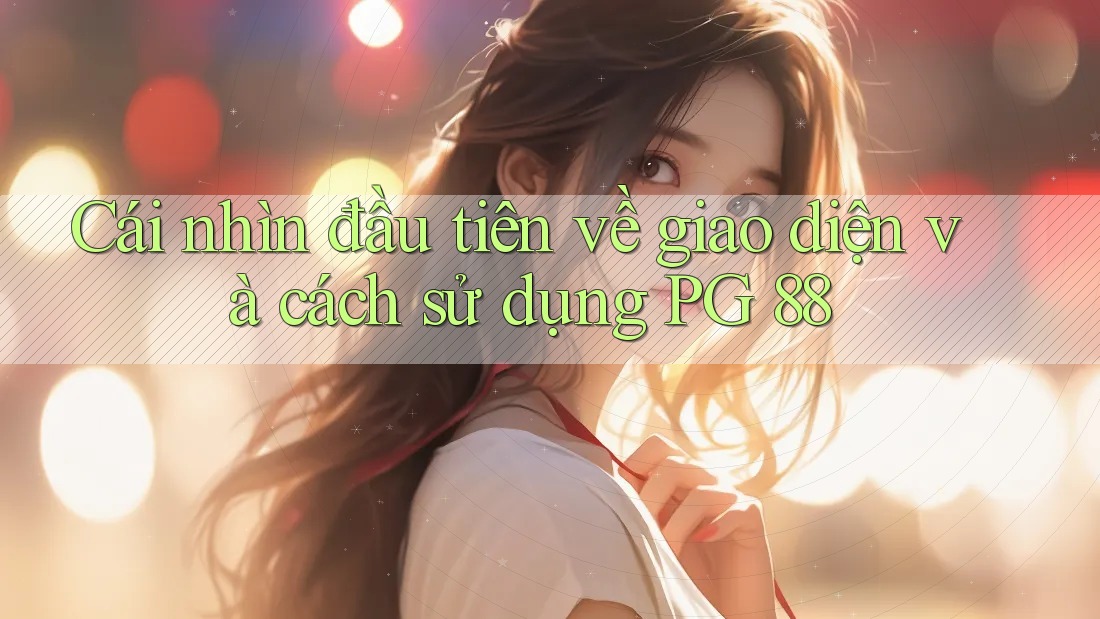 Cái nhìn đầu tiên về giao diện và cách sử dụng PG 88