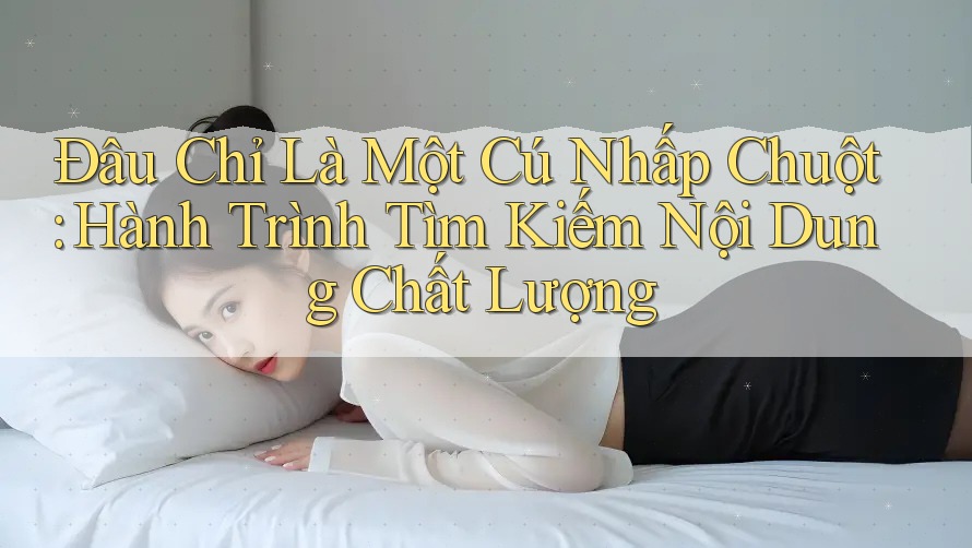 Đâu Chỉ Là Một Cú Nhấp Chuột: Hành Trình Tìm Kiếm Nội Dung Chất Lượng