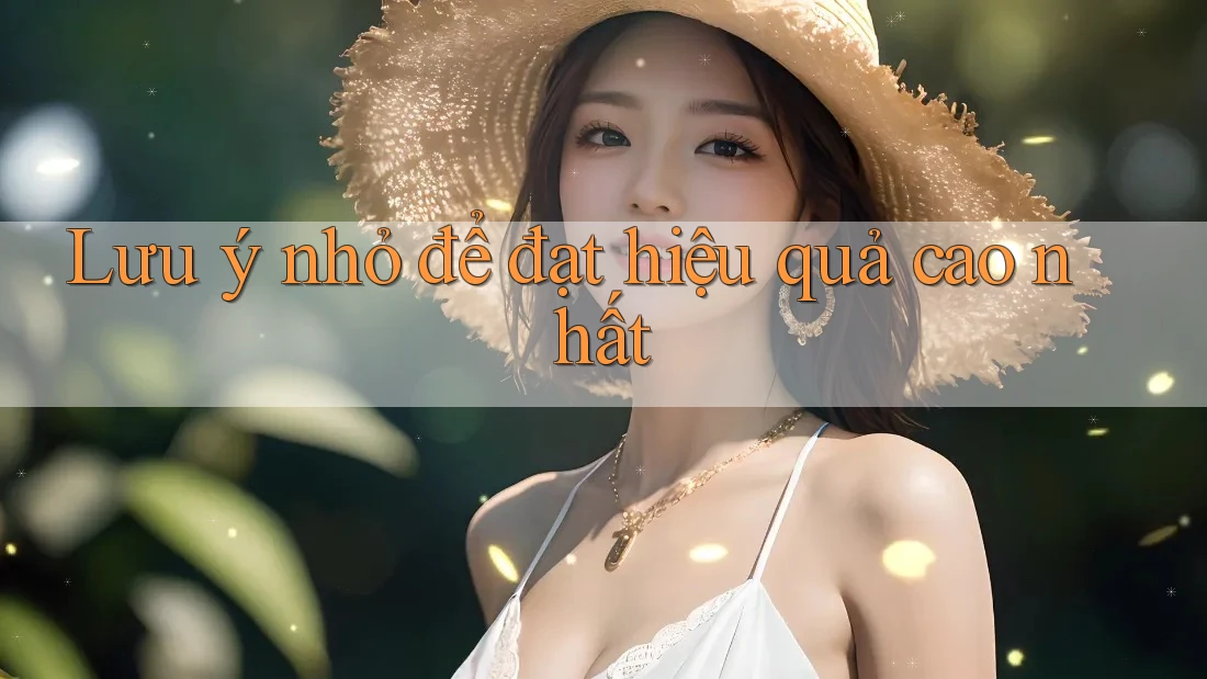 Lưu ý nhỏ để đạt hiệu quả cao nhất