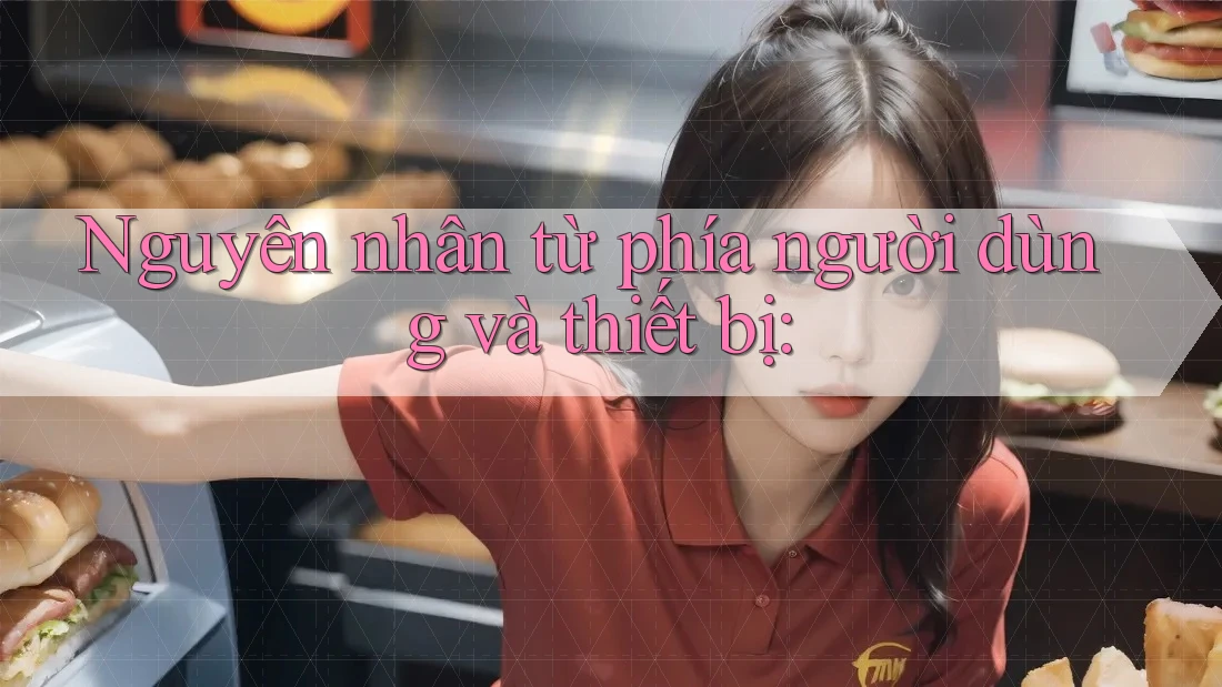 Nguyên nhân từ phía người dùng và thiết bị: